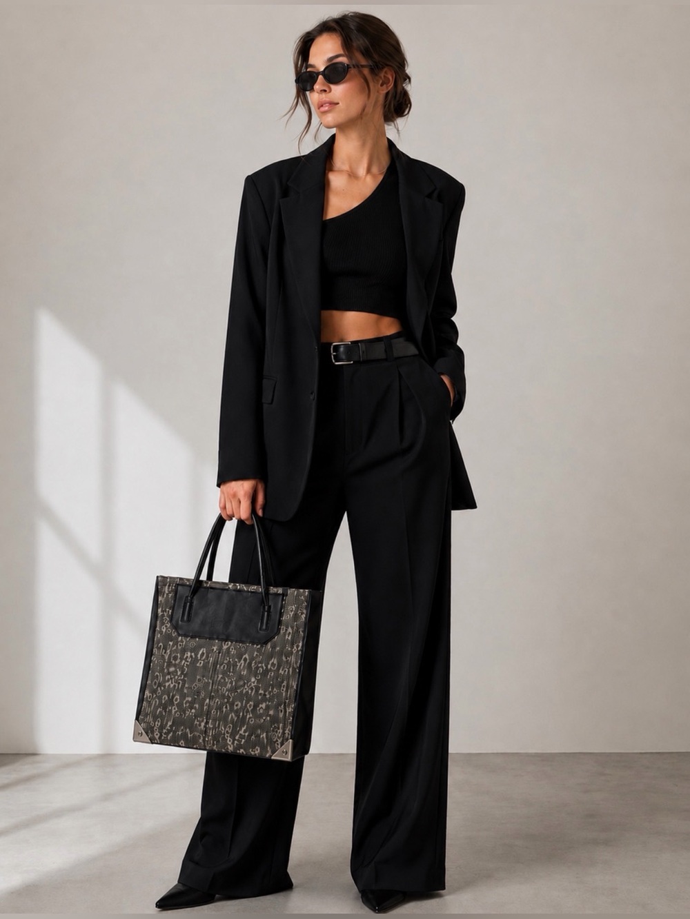 NWT Alexander Wang Prisma Geyser Lizard Embossed Leather Tote Women Work Bag